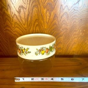 Vintage- Retro Spice of Life Clear glass storage jar Corning Pyrex